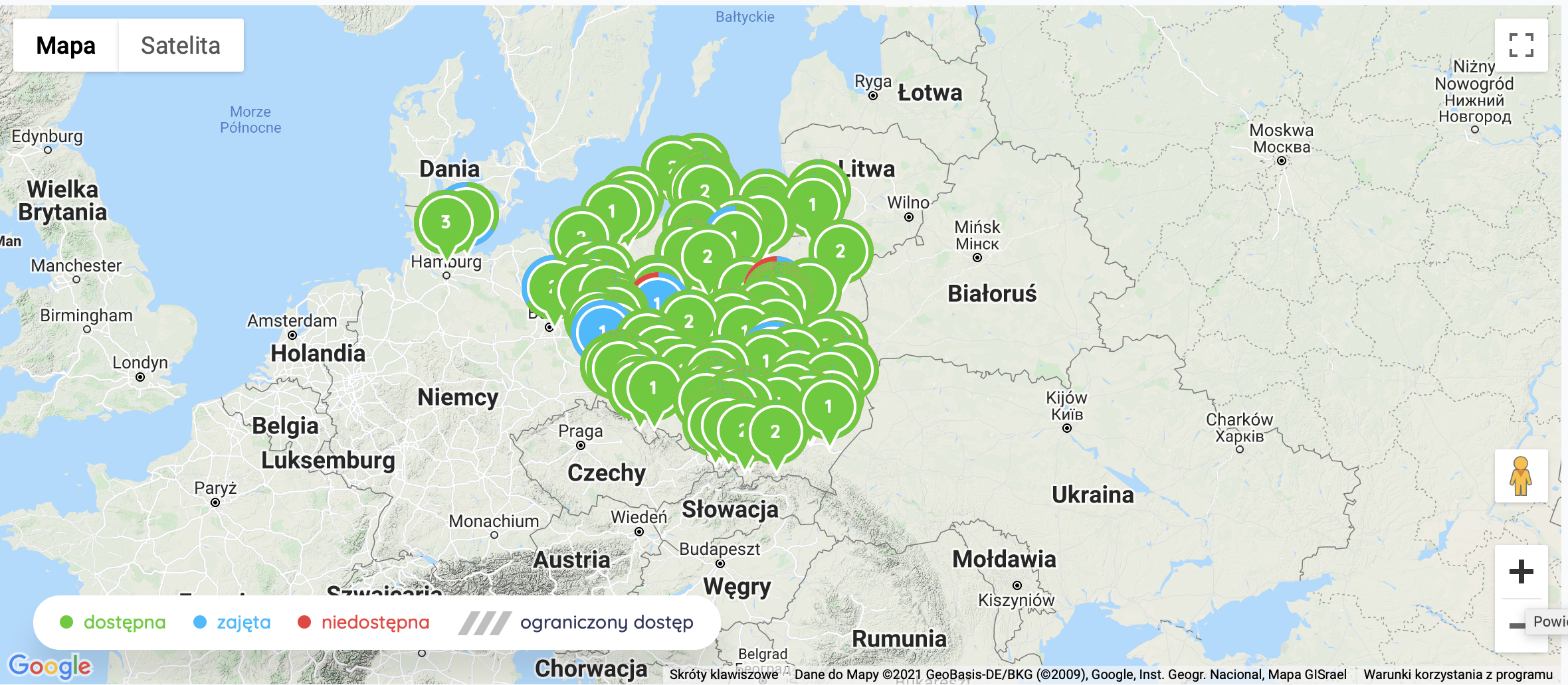 Ogólnodostępne stacje ładowania w systemie Elocity - lista